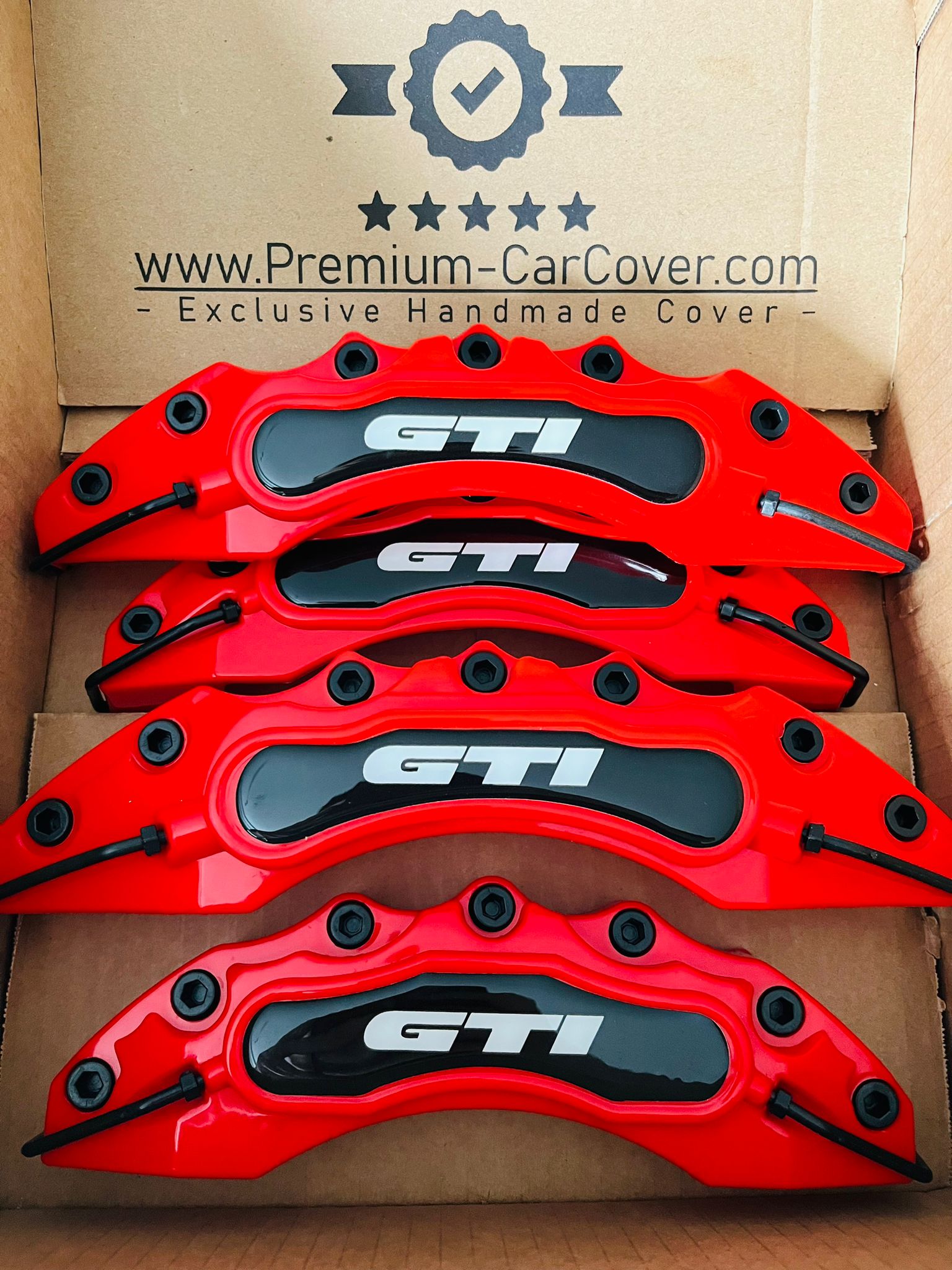 Gti Brake Caliper Cover Brake Caliper RED and Black Gti Gti Brake Caliper Cover Disc +17inch