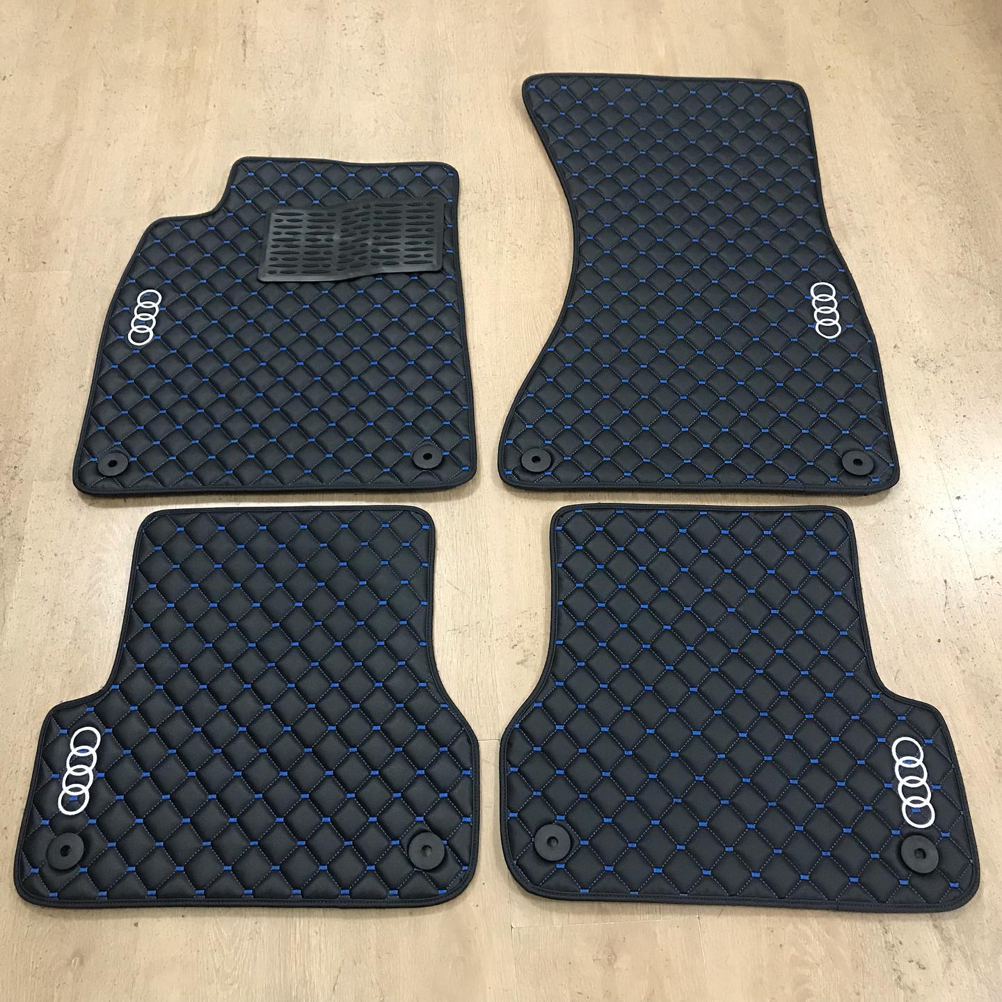 Audi Quattro 1980-1991 Car Mats Set Audi Waterproof Leather Custom Car Mat Set Tailor Fit