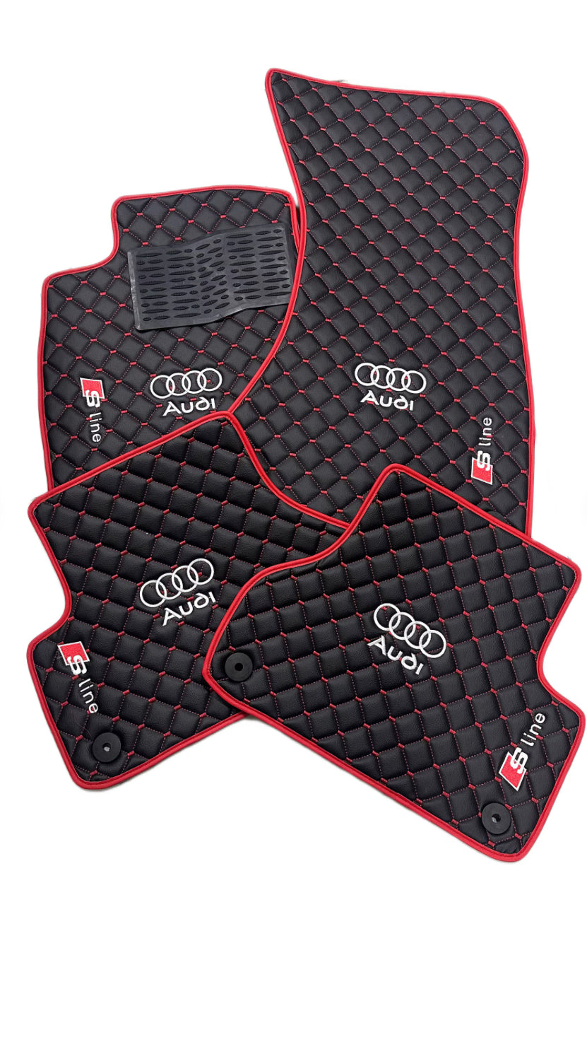 Audi All Models Waterproof Custom Car Audi Floor Mats Leather Front Rear Carpet Liner Audi Car Floor Mats Set