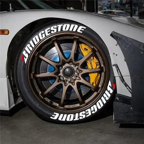 Letras para neumáticos Bridgestone,PEGATINAS PARA NEUMÁTICOS Bridgestone | Etiqueta engomada del neumático del coche Bridgestone con letras de neumáticos 