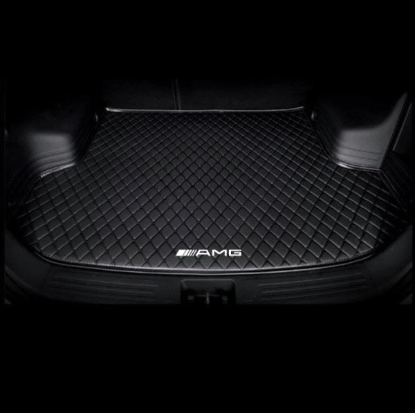 Mercedes Benz AMG Luxury Leather Custom Made Fitted Car Boot Liner For ALL AMG Base Mats Cargo Liners