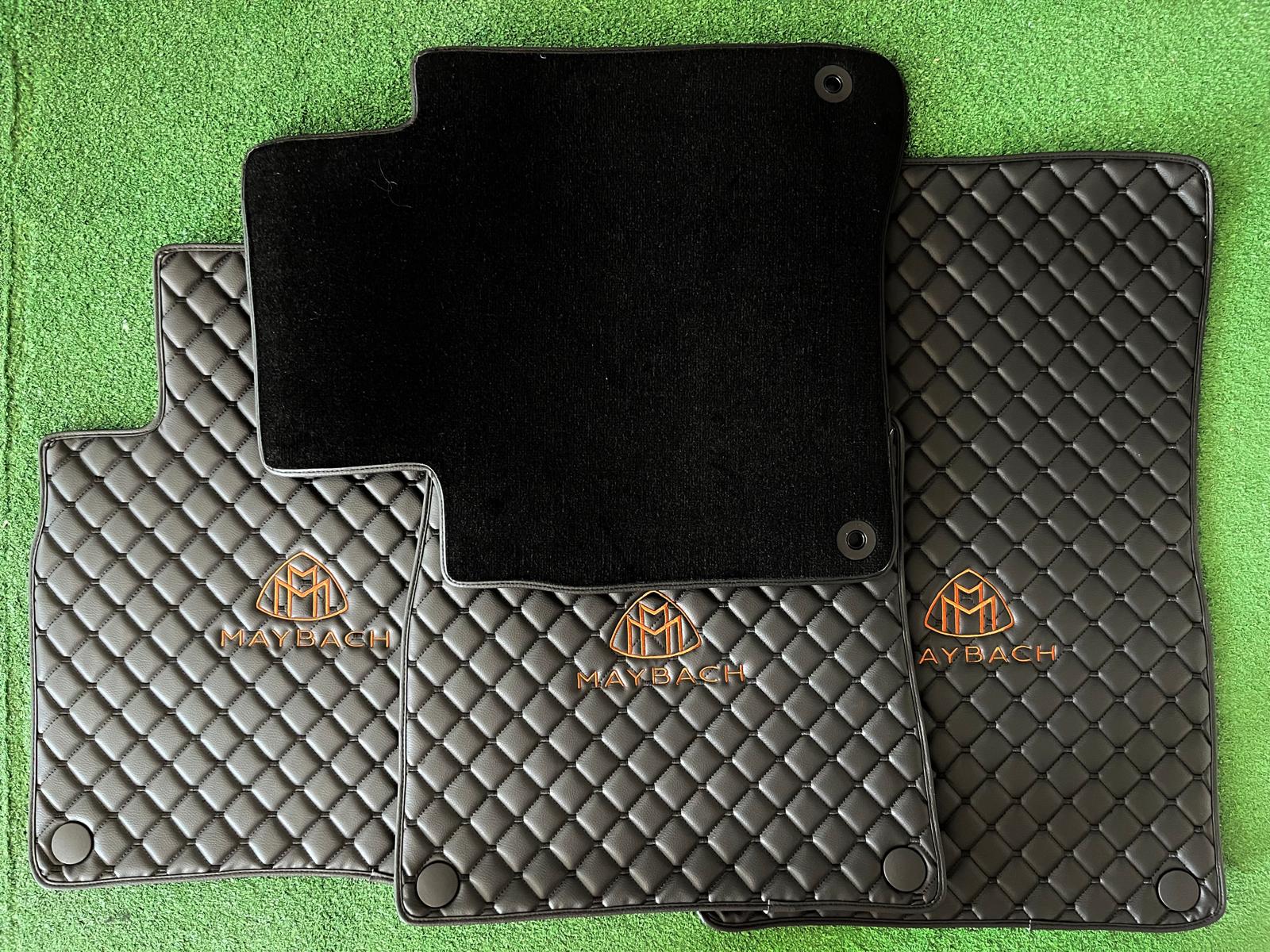 Maybach All Models Waterproof Custom Car Maybach Floor Mats Leather Front Rear Carpet Liner Maybach Car Floor Mats Set