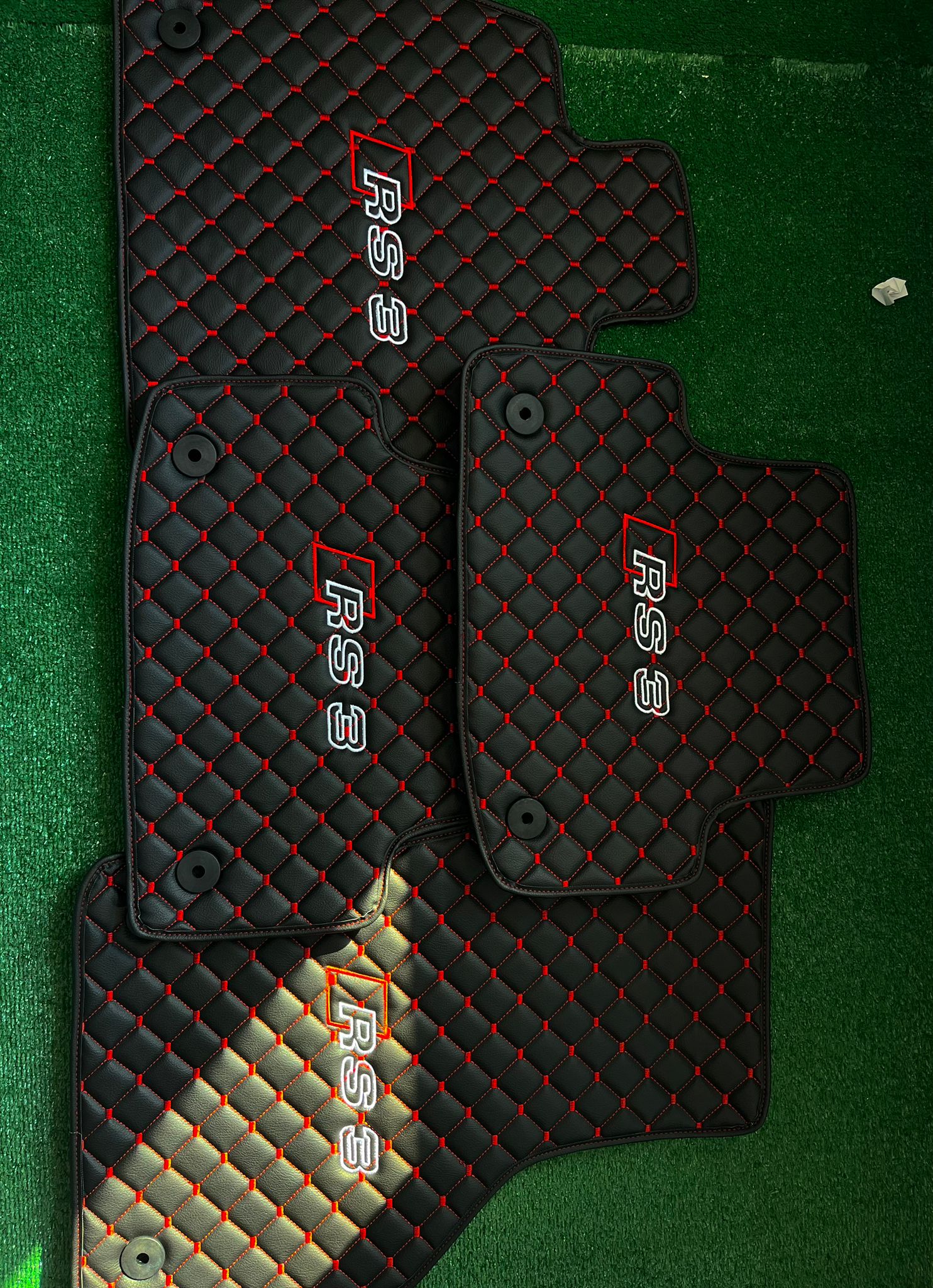 Audi RS3 Floor Mats Leather Front Rear Carpet Liner Audi RS3 Car Floor Mats Set