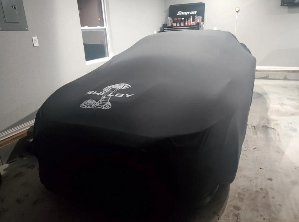 Shelby Cobra Car-Cover ✔️Shelby GT350 Car-Cover ✔️Shelby GT500 Car-Cover ✔️ TAİLOR FİT ✔️ Weiche und elastische Indoor-Car-Cover für ALLE Ford Mustang Shelby ✔️