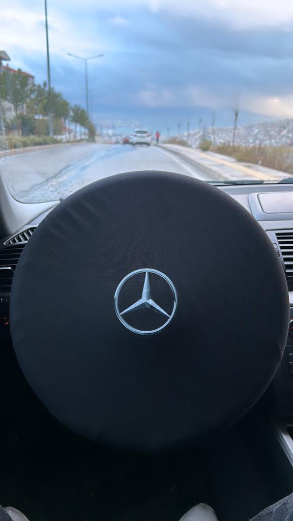 Cubierta del volante con logotipo, suave y elástica, cubierta del volante Mercedes Benz, cubierta del volante Mercedes Benz, cubierta del volante AMG