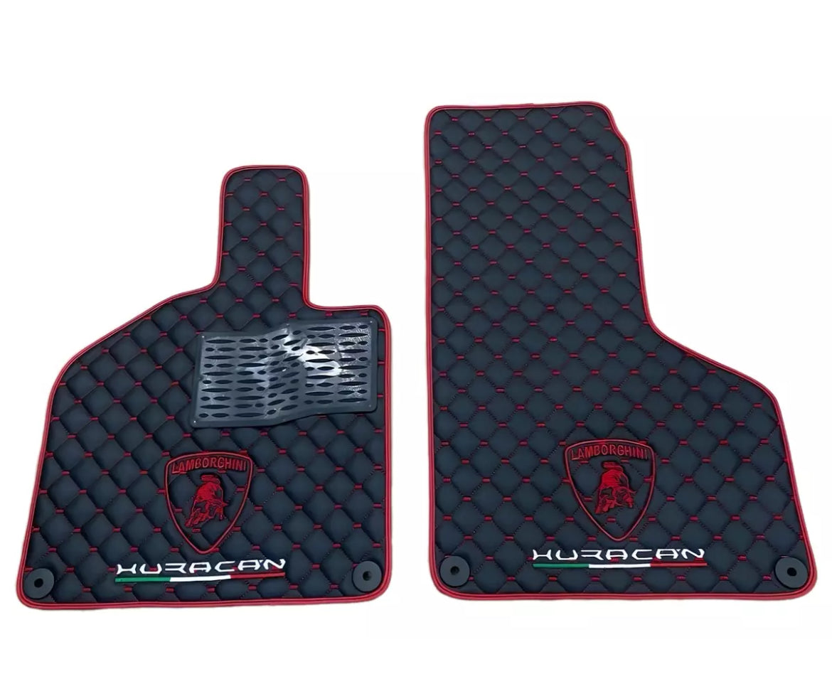 Lamborghini Huracan Waterproof ALL Model Custom Car Lamborghini Floor Mats Leather Front Rear Carpet Liner Lamborghini CAR Floor Mats