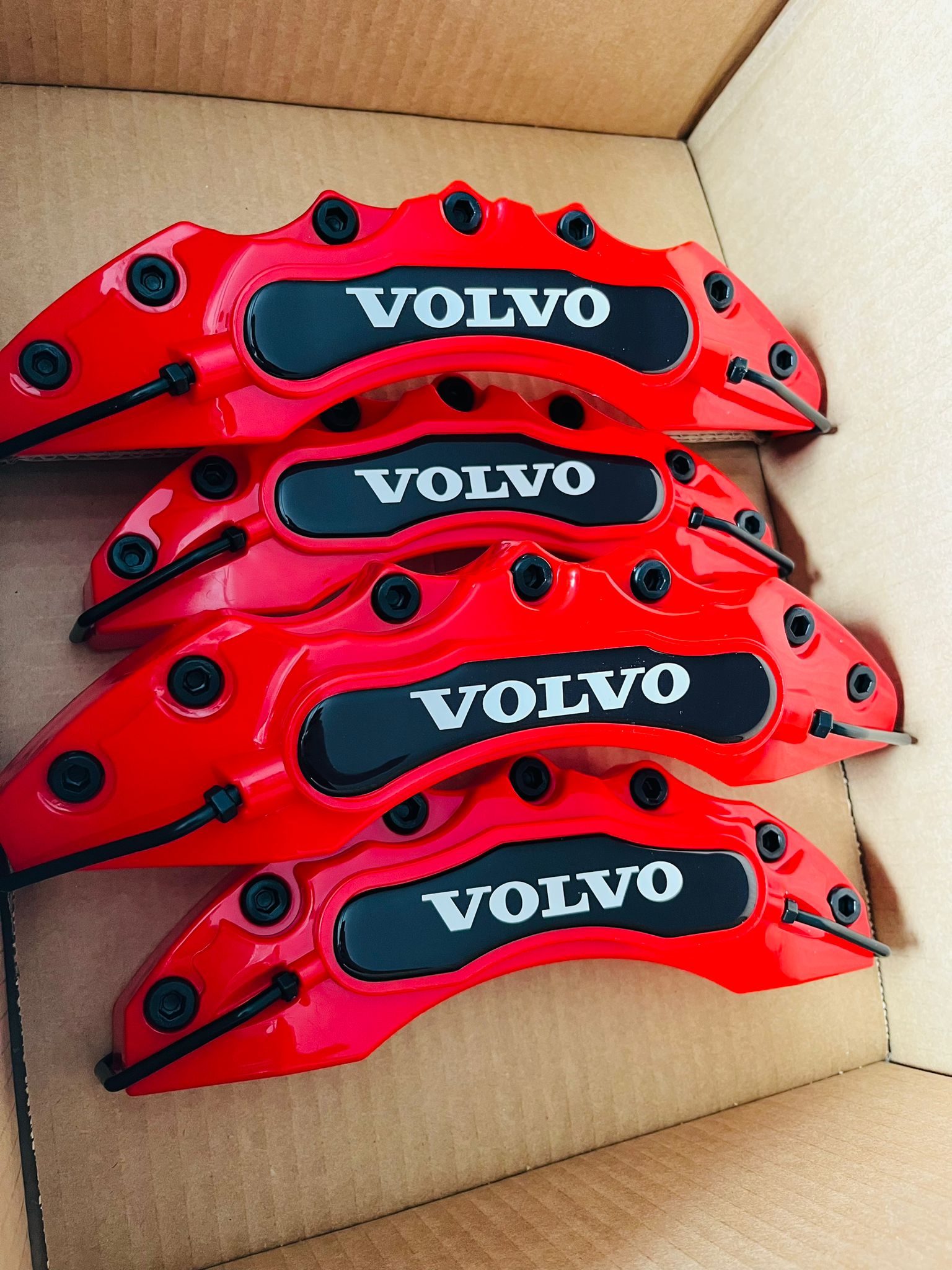 VOLVO Caliper Cover Red 3D Brake Style Disc VOLVO Brake Caliper Cover Universal VOLVO Caliper Cover