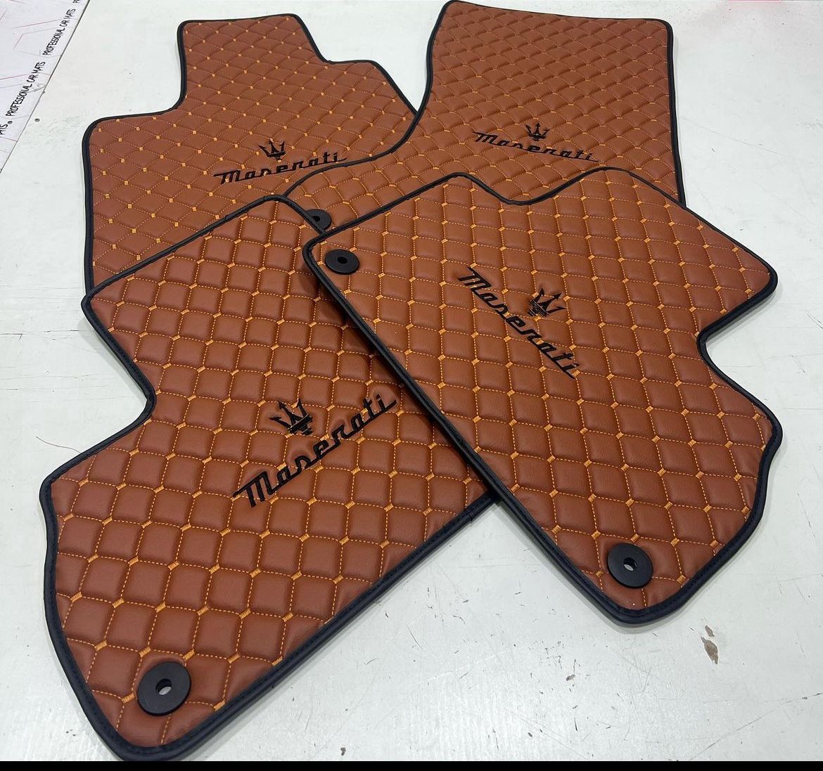 Maserati All Models Waterproof Custom Car Maserati Floor Mats Leather Front Rear Carpet Liner Maserati Car Floor Mats Set