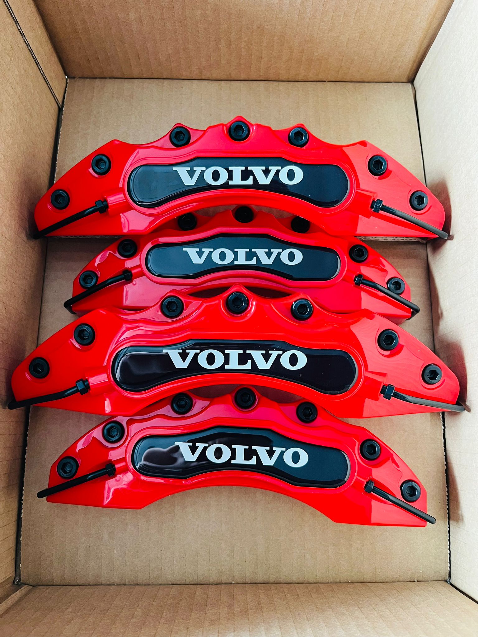 VOLVO Caliper Cover Red 3D Brake Style Disc VOLVO Brake Caliper Cover Universal VOLVO Caliper Cover