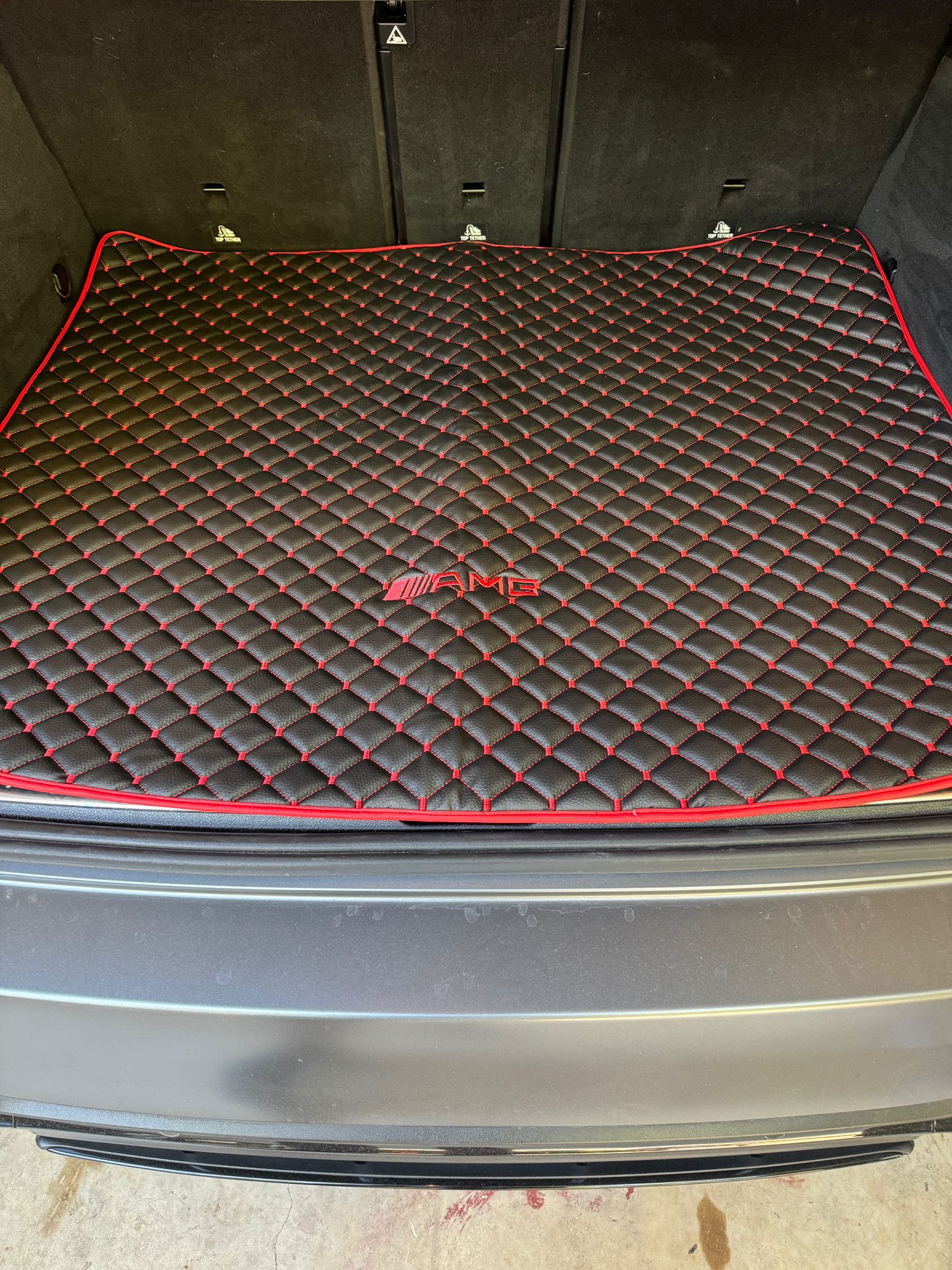 Mercedes Benz AMG Luxury Leather Custom Made Fitted Car Boot Liner For ALL AMG Base Mats Cargo Liners