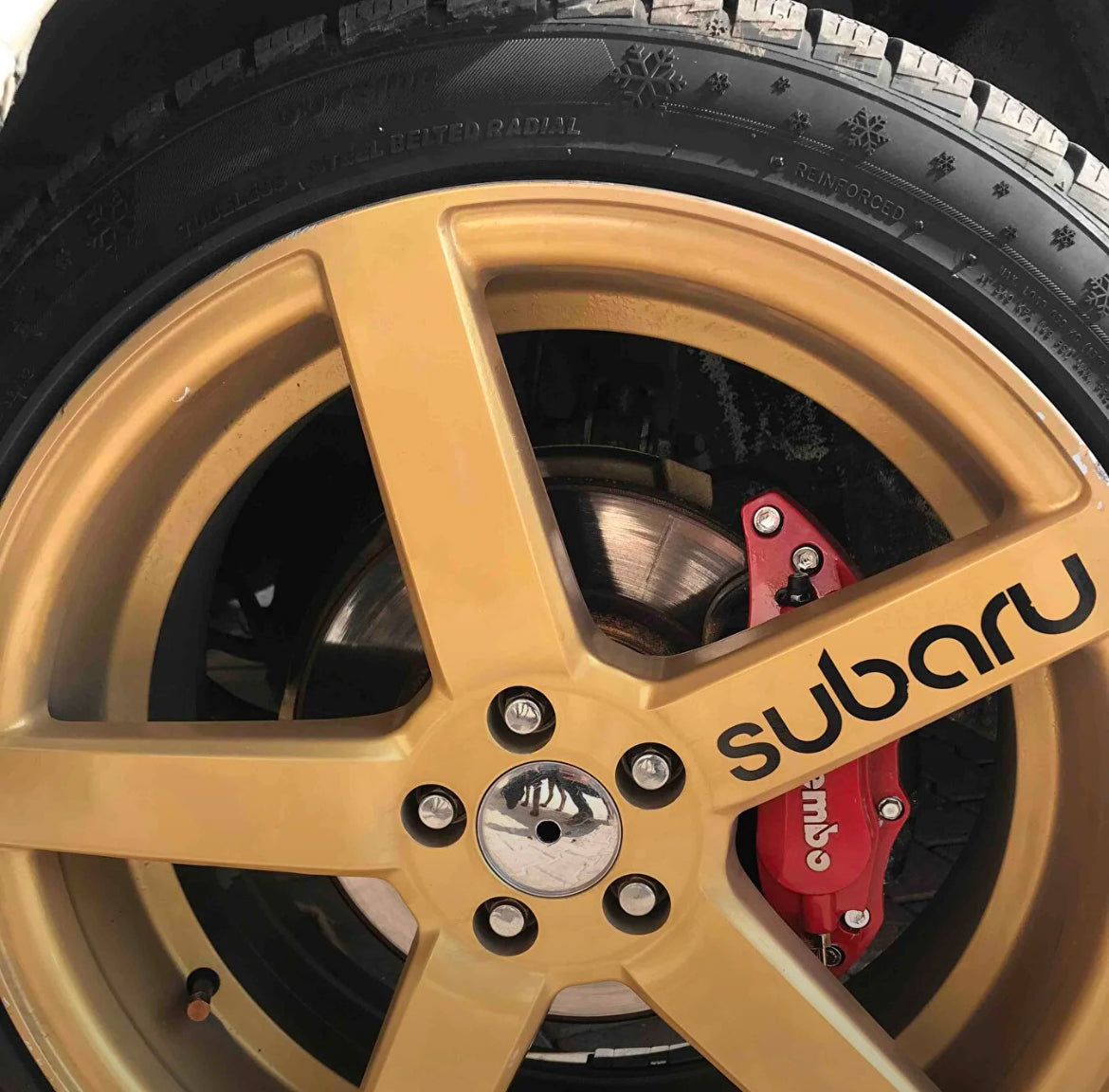 BREMBO GOLD – ROT BREMSSATTEL 2STÜCK Metall 3D BREMBO Universal Style Bremssattelabdeckung vorne