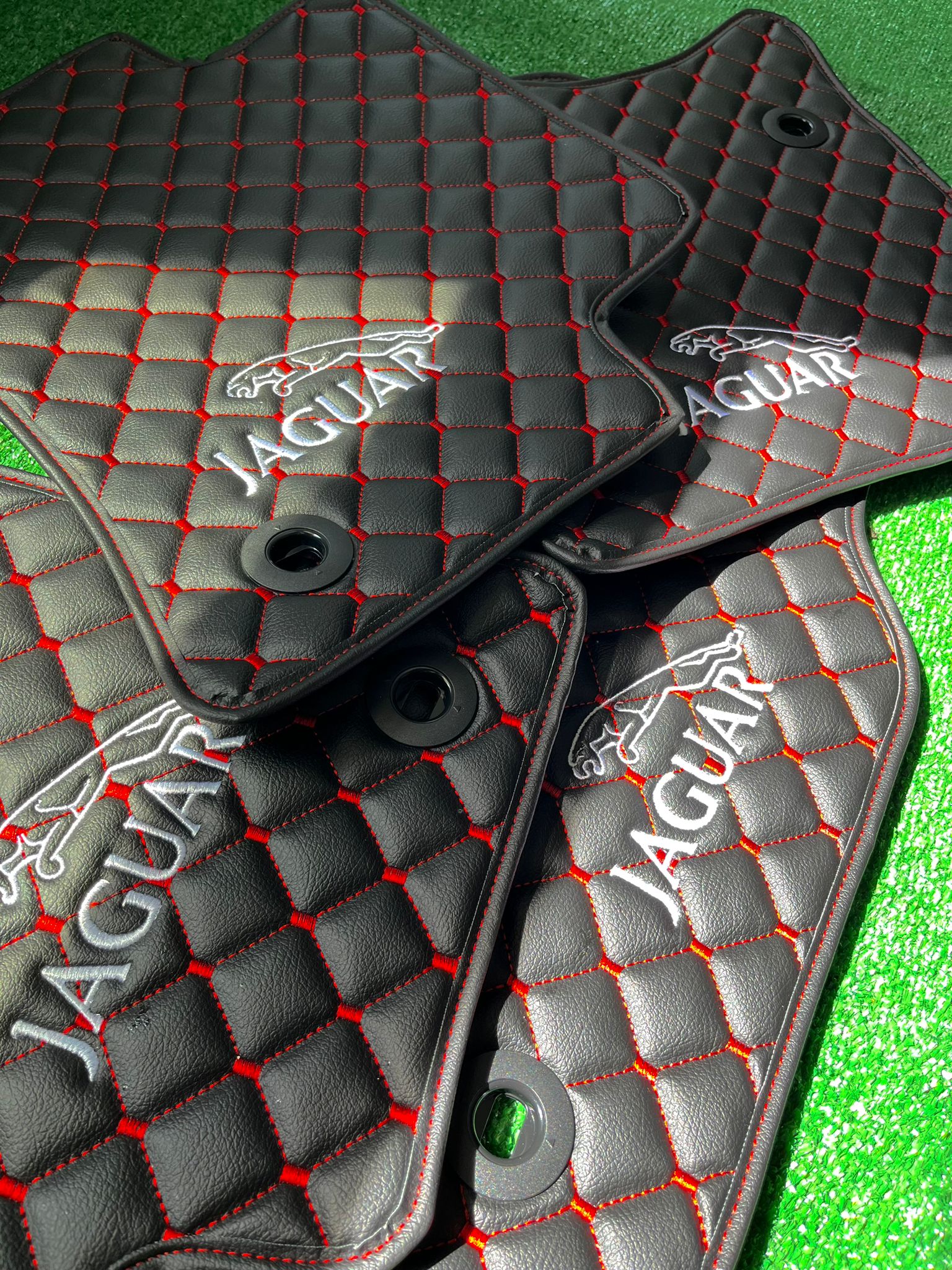 Jaguar Waterproof ALL Model Custom Car Jaguar Floor Mats Leather Front Rear Carpet LinerJaguar CAR Floor Mats