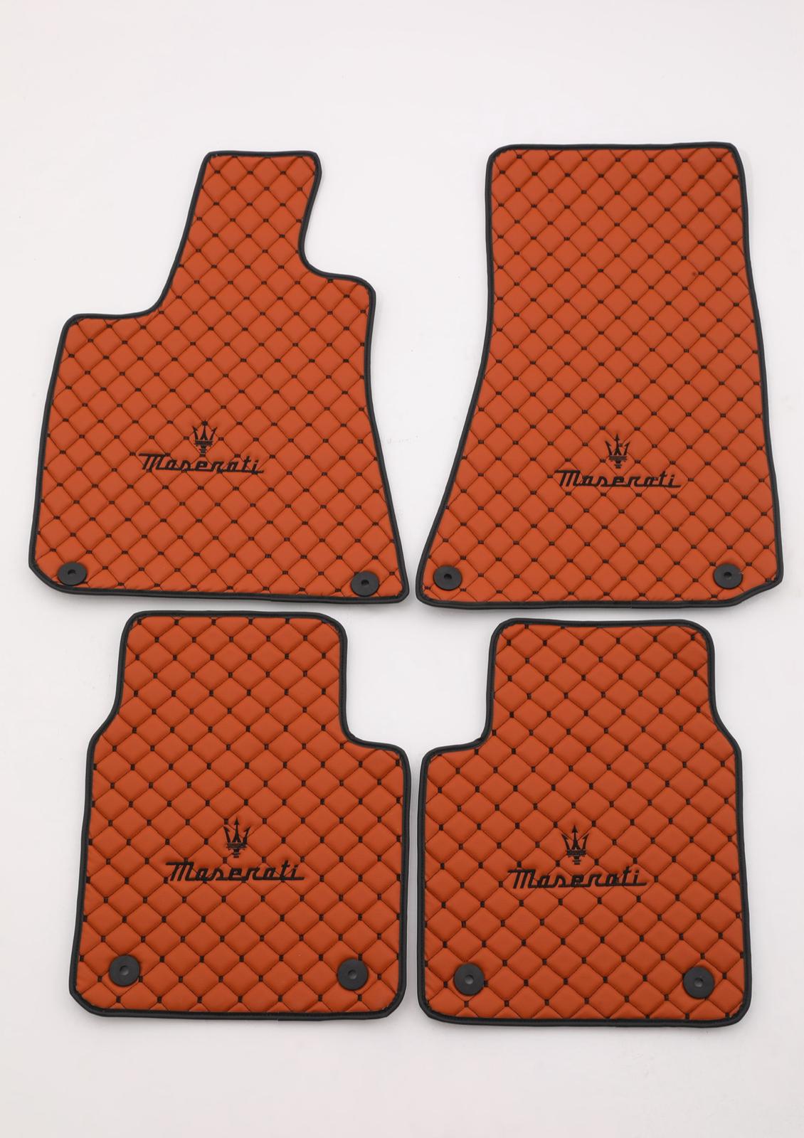 Maserati Quattroporte Floor Mats Leather Front Rear Carpet Liner Maserati Quattroporte Car Floor Mats Set