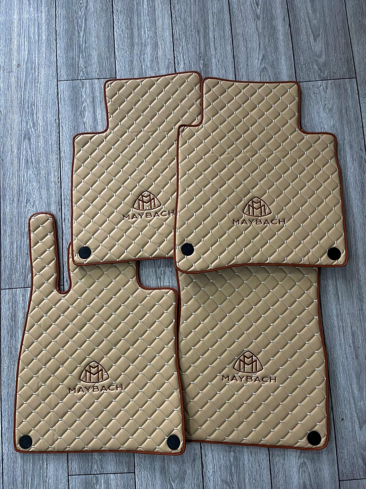 Maybach All Models Waterproof Custom Car Maybach Floor Mats Leather Front Rear Carpet Liner Maybach Car Floor Mats Set