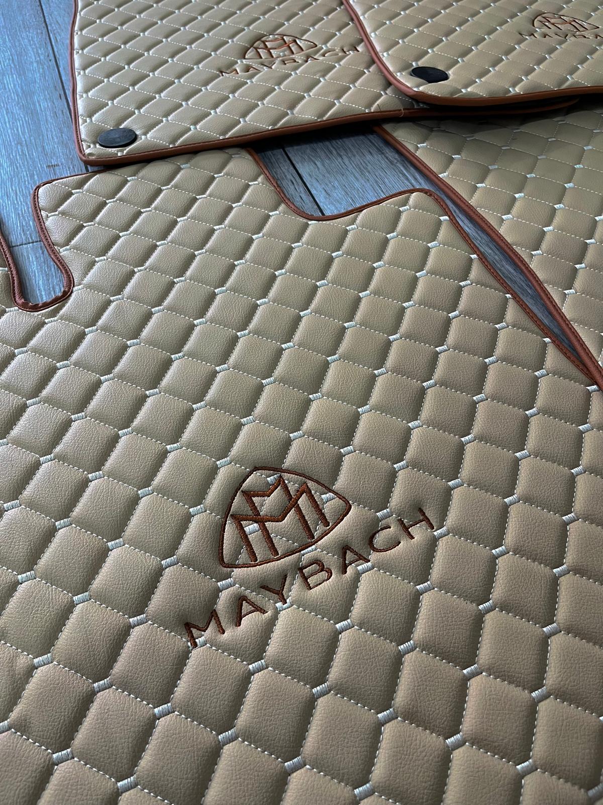 Maybach All Models Waterproof Custom Car Maybach Floor Mats Leather Front Rear Carpet Liner Maybach Car Floor Mats Set