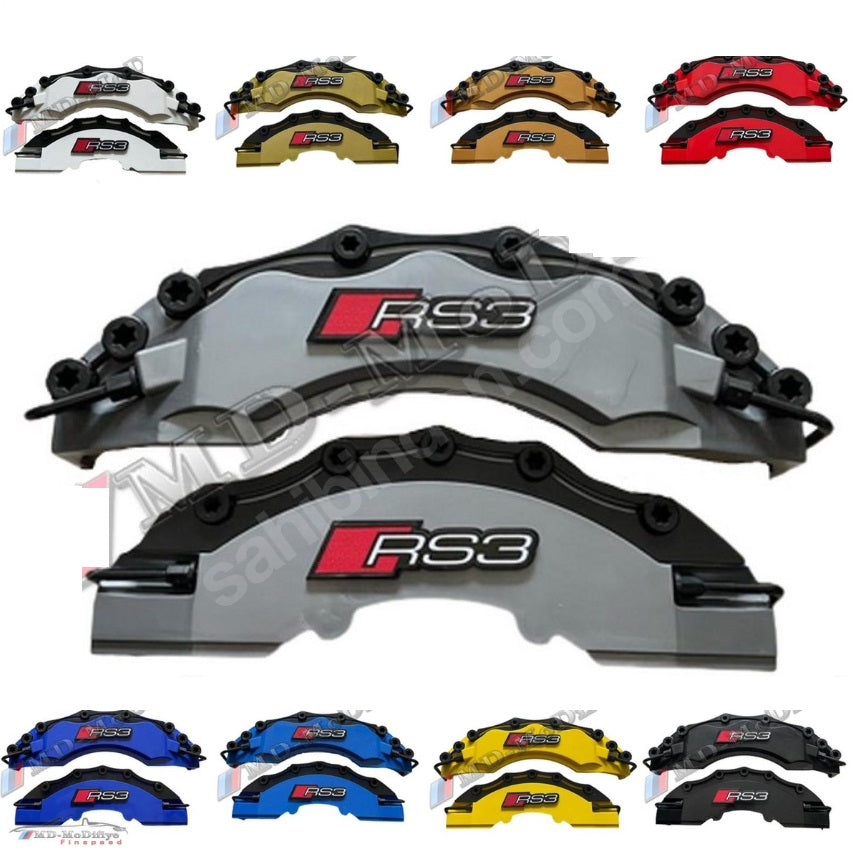 4 Pcs Audi RS3 Caliper Cover 3D Brake Style Disc RS3 Brake Caliper Cover Universal RS3 Caliper Cover