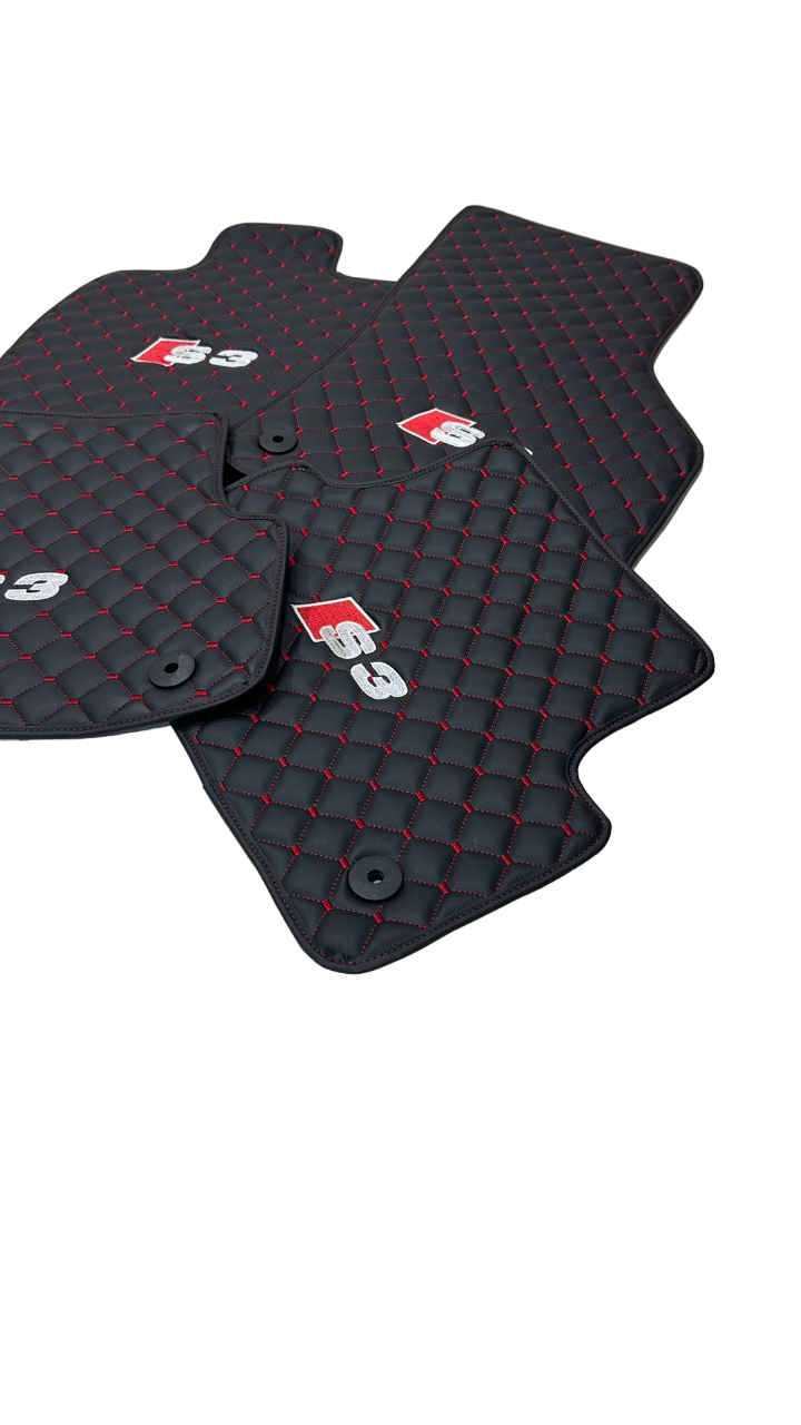 Audi S3 All Models Waterproof Custom Car Audi S3 Floor Mat Leather Front Rear Carpet Liner Audi S3 Car Floor Mats Set