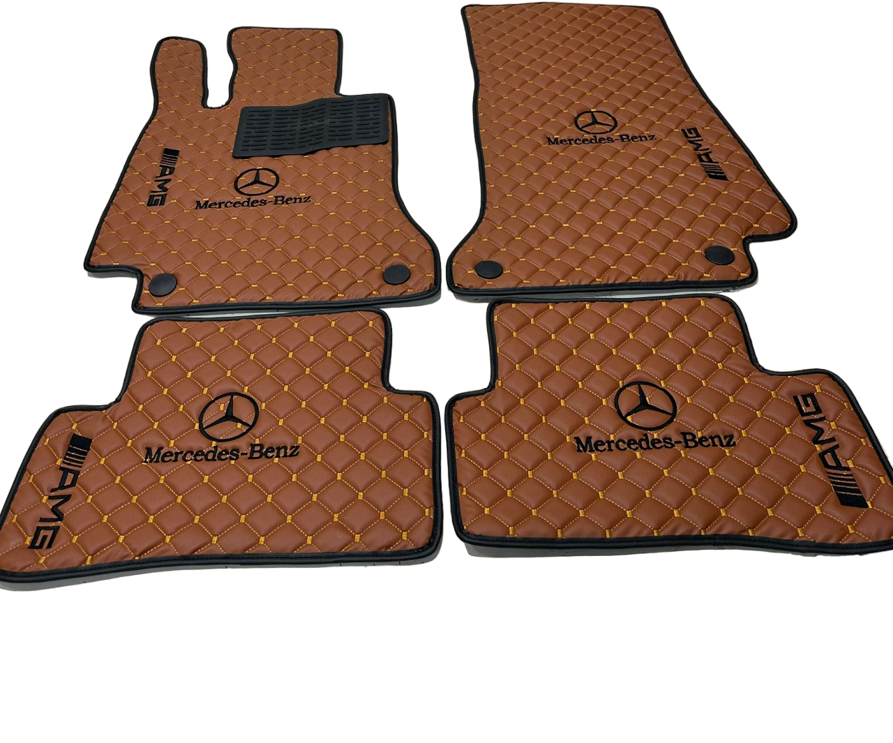 Mercedes Benz Amg Todos los modelos Alfombrillas impermeables personalizadas para coche Mercedes Benz Amg ✅ Cuero ✅ Revestimiento de alfombra delantera trasera ✅ Juego de alfombrillas para coche Mercedes