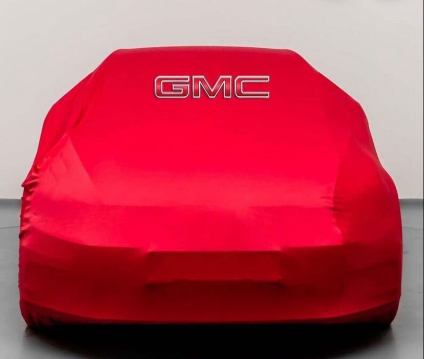 GMC-Autoabdeckung ✔️Maßgeschneidert für Ihr Fahrzeug ✔️GMC-Autoschutzhülle ✔️mit Logo ✔️Weich und elastisch für den Innenbereich ✔️