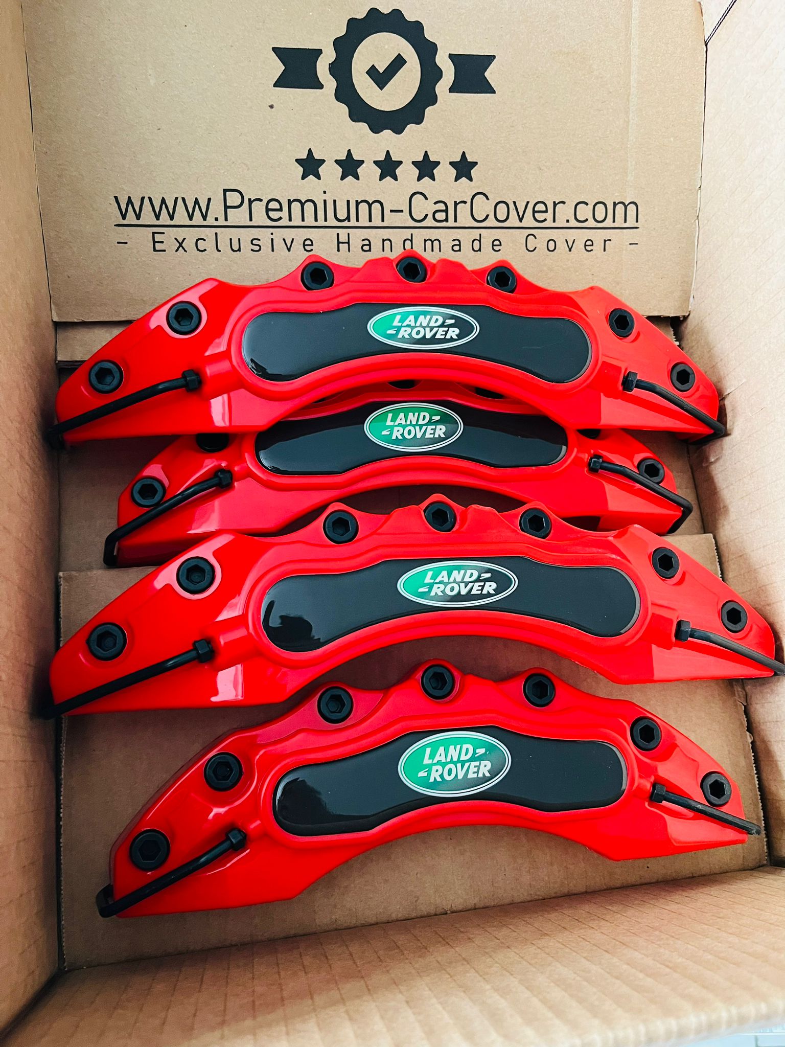 Cubierta de pinza de freno AMG de 4 piezas Disco estilo freno 3D rojo ✔️Cubierta de pinza de freno AMG ✔️Cubierta de pinza de freno universal Mercedes AMG✔️