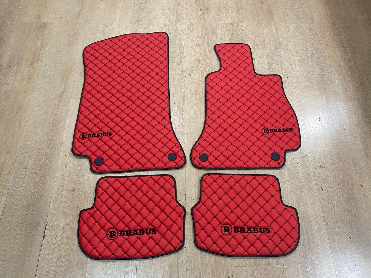 Brabus Waterproof Custom Car Brabus Floor Mat Leather Front Rear Carpet Liner Brabus CAR Floor Mats