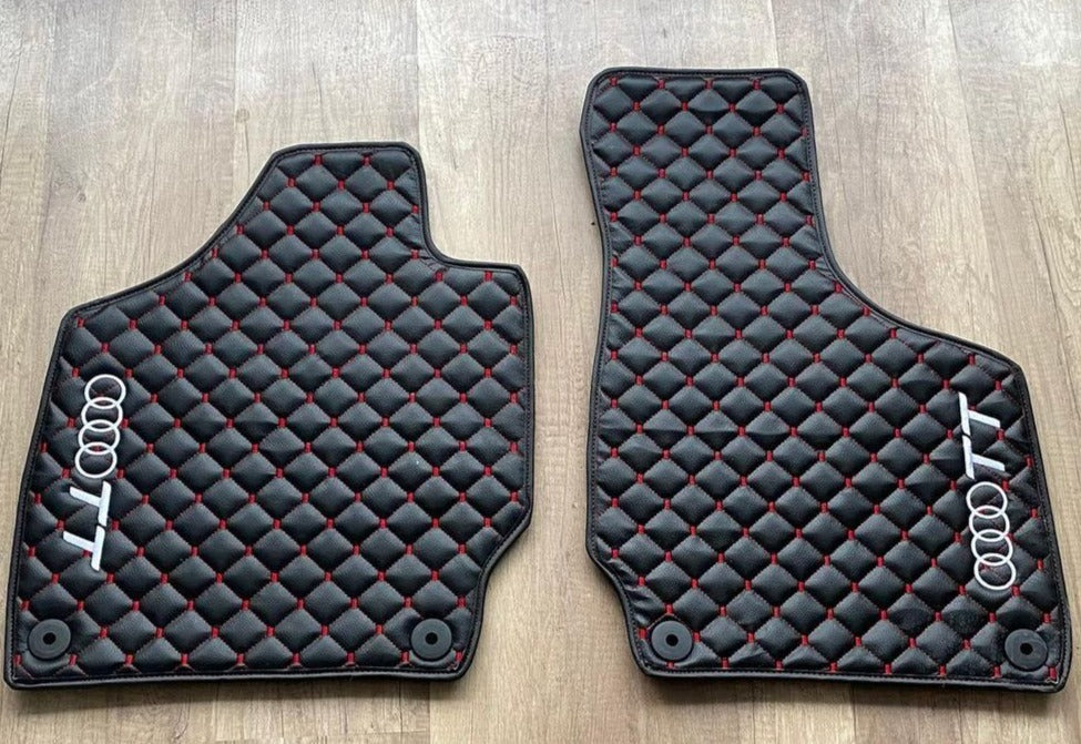 Audi todos los modelos Alfombrillas impermeables personalizadas para el piso de Audi ✅ Cuero ✅ Revestimiento de alfombra delantera y trasera ✅ Juego de alfombrillas para el piso del automóvil Audi