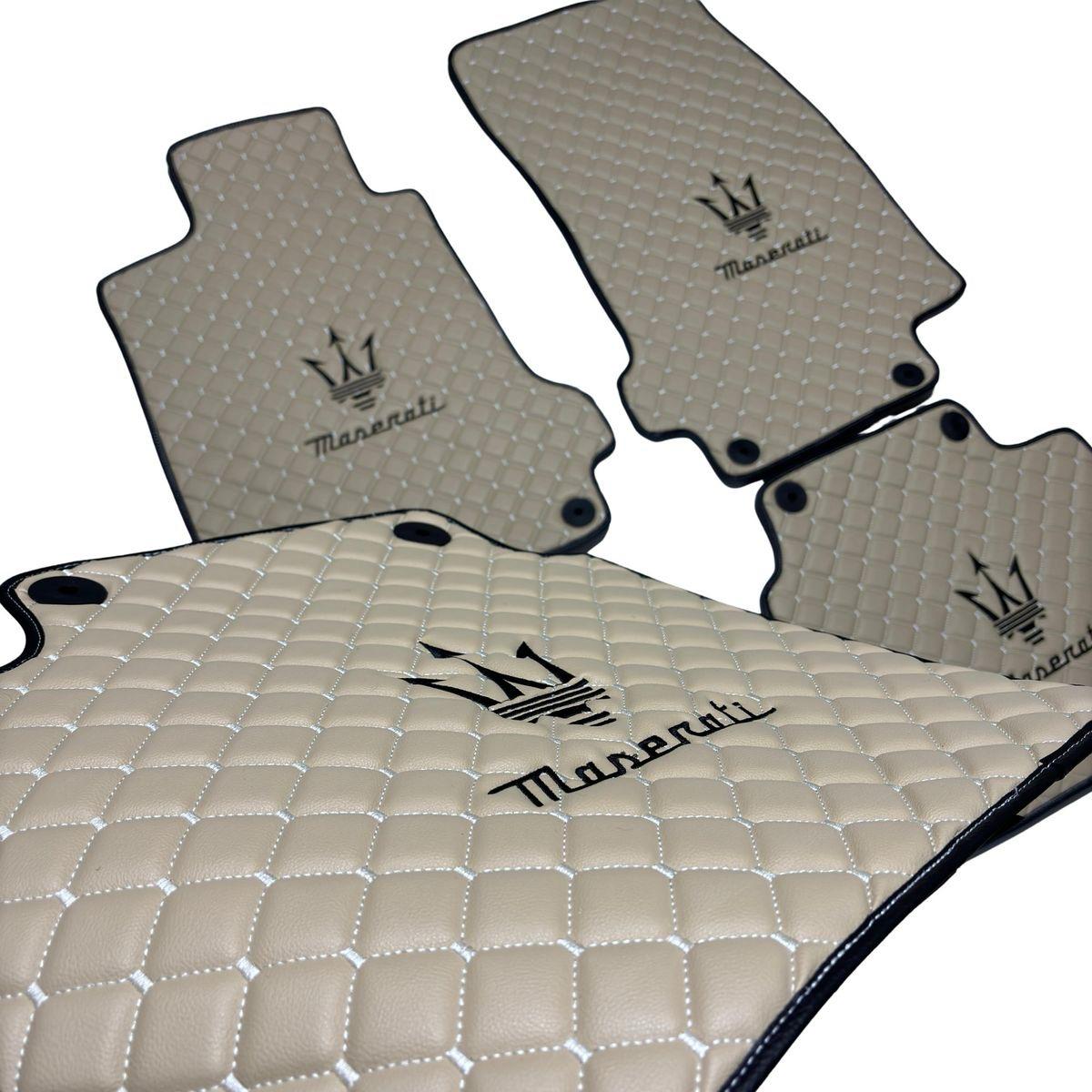 Maserati Todos los modelos Alfombrillas impermeables personalizadas para coche Maserati ✅ Cuero ✅ Forro de alfombra delantera trasera ✅ Juego de alfombrillas para coche Maserati