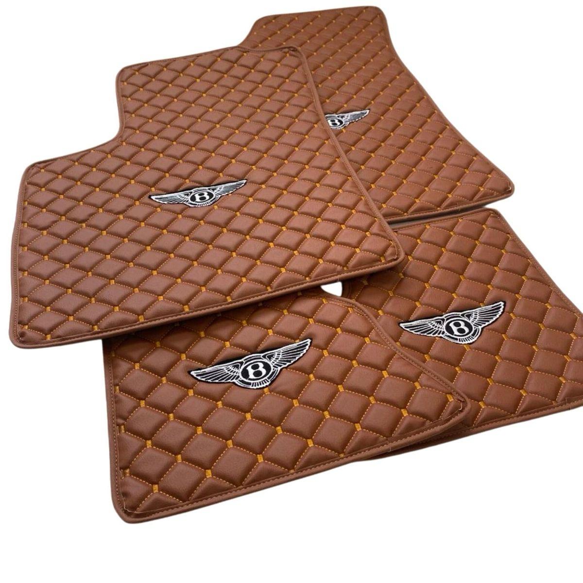 Bentley, todos los modelos, tapetes impermeables personalizados para el piso del auto Bentley ✅ Cuero ✅ Forro de alfombra delantera y trasera ✅ Juego de tapetes para el piso del auto Bentley ✅