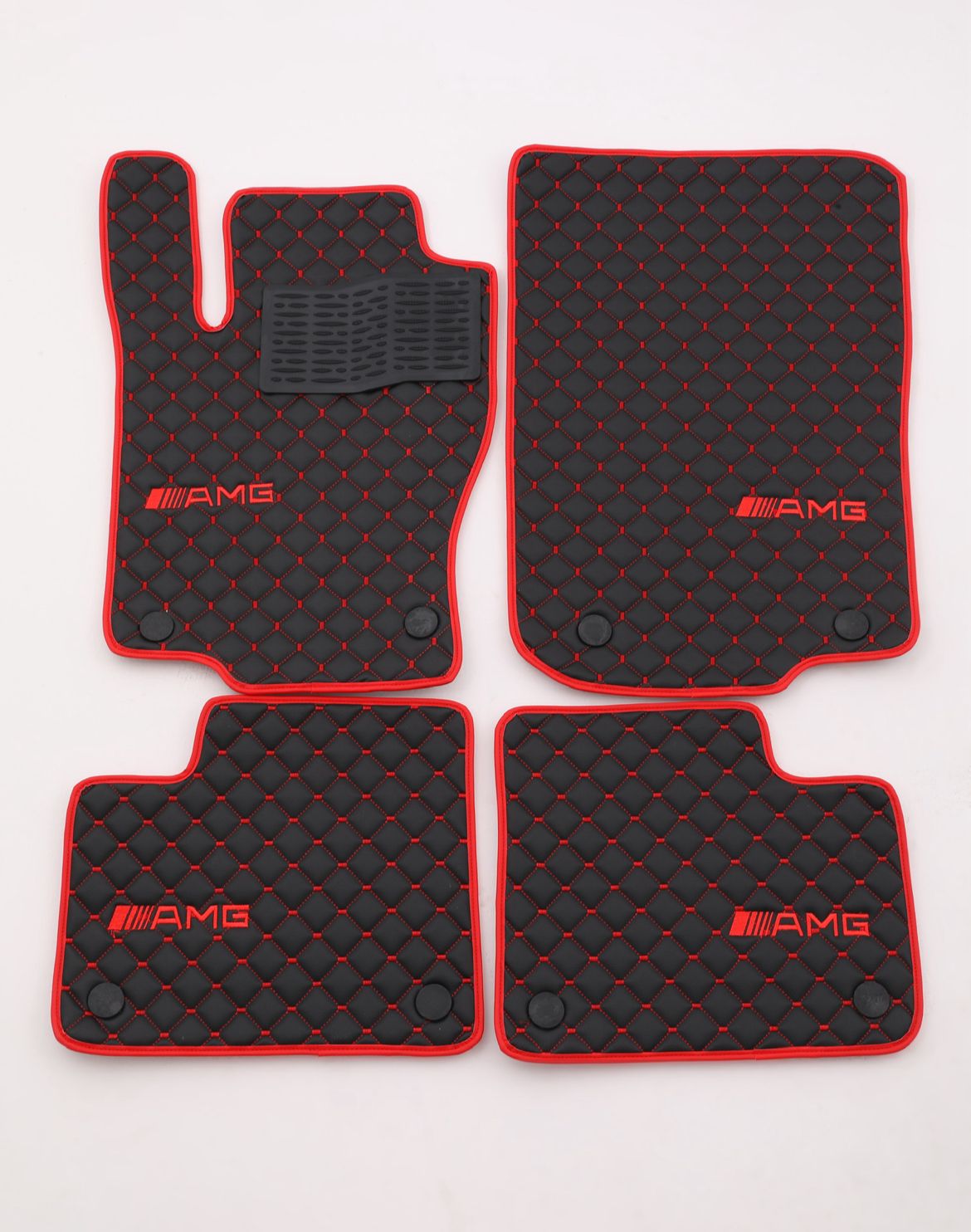 Mercedes Benz AMG All Models Waterproof Custom Car AMG Floor Mats  Leather Front Rear Carpet Liner AMG Car Floor Mats Set