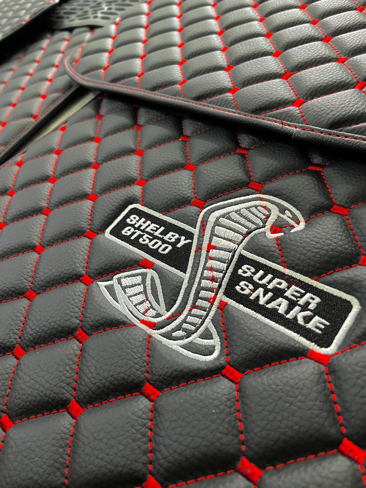 Ford Mustang Shelby GT350 Waterproof ALL Model Custom Shelby Floor Mats Leather Front Rear Carpet Liner Shelby CAR Floor Mats GT500