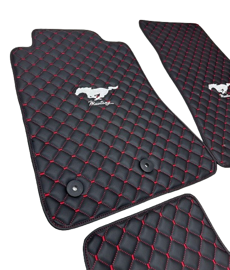 Ford Mustang Waterproof ALL Model Custom Ford Mustang Floor Mats Leather Front Rear Carpet Liner Ford Mustang CAR Floor Mats