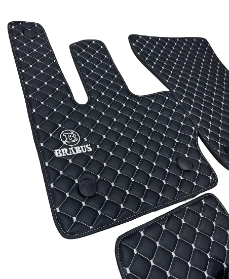 Brabus Waterproof Custom Car Brabus Floor Mat Leather Front Rear Carpet Liner Brabus CAR Floor Mats