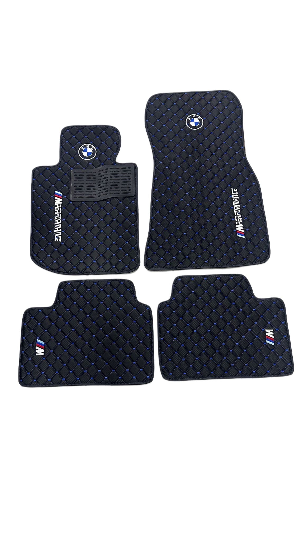 BMW M3 todos los modelos Alfombrillas impermeables personalizadas para coche M3 ✅ Cuero ✅ Revestimiento de alfombra delantera y trasera ✅ Juego de alfombrillas para coche BMW M3