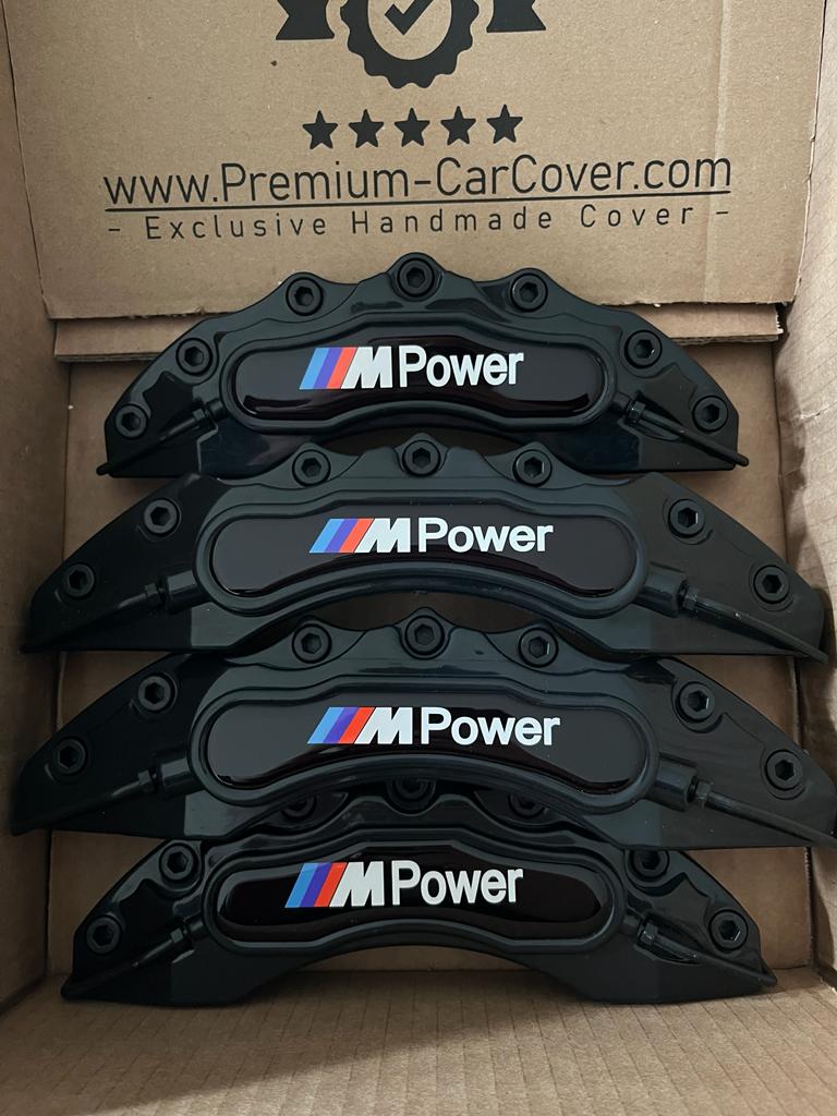 M POWER Brake Caliper Cover 4x Brake Caliper Cover Front Rear Wheels M POWER M3 Caliper Cover