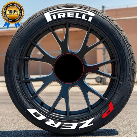 Tire Lettering Pirelli P Zero Permanent raised Stickers fits to 16"-22" Set for all 4 tires universal Stickers fitment Pirelli P Zero Tire Sticker