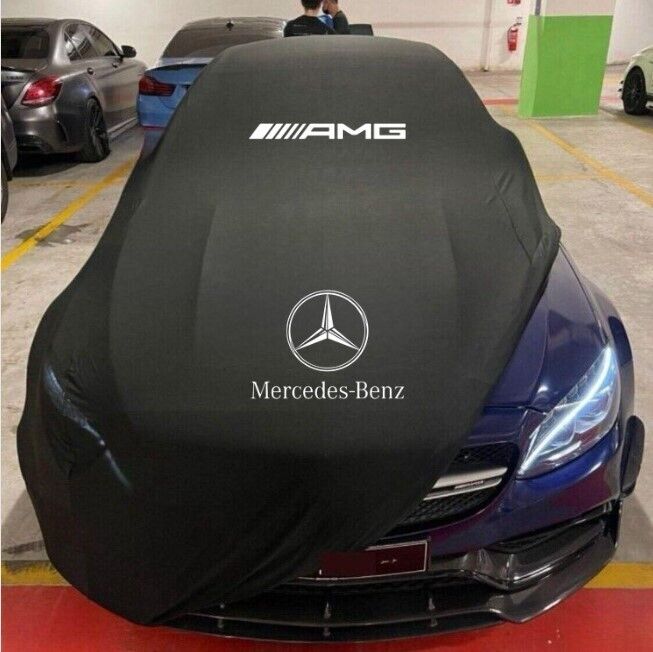 Mercedes Benz C63 AMG Autoabdeckung✅Schneller Versand ✅Weich für den Innenbereich✅AMG-Autoschutz✅Mit 2 Logos ✅