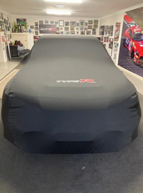 Honda TYPE R Autoabdeckung✅Passgenau✅ Schwarz Blau TYPE-R Autoschutz✅ Für alle TYPE-R MODELLE✅ Elastische und weiche Premium-Autoabdeckung✅