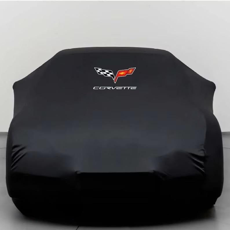 Corvette-Autoabdeckung ✔️Maßgeschneidert für Ihr Fahrzeug und schneller Versand ✔️Corvette-Logo-Autovollschutz für alle Modelle ✔️Corvette Car Protecto ✔️ 